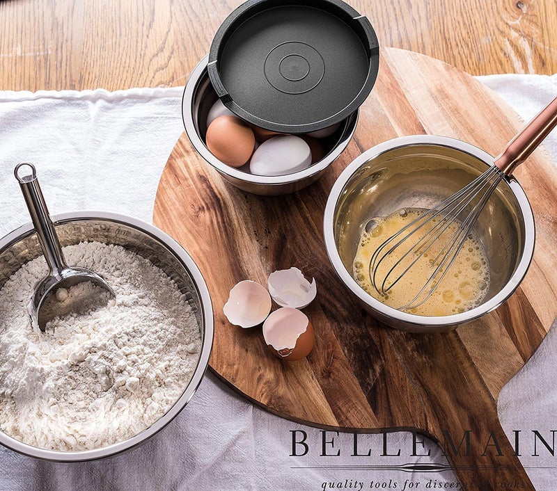 Bellemain Stainless Steel Mixing Bowls with Lids Set – Large, Durable, Airtight Kitchen Bowls for Food Prep, Baking, Salad, and Storage (4 piece set) - Image 3